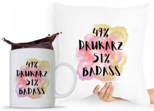 Dla Drukarza Zestaw Poduszka + Kubek Prezent