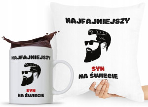 Zestaw Poduszka + Kubek Na Dzień Dziecka Dla Syna