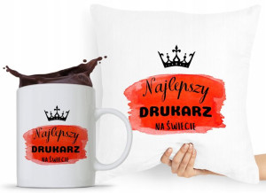 Dla Drukarza Zestaw Poduszka + Kubek Prezent