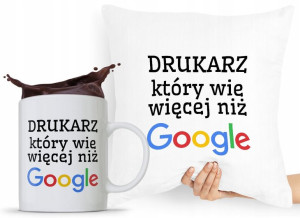 Dla Drukarza Zestaw Poduszka + Kubek Prezent
