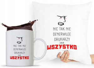 Dla Drukarza Zestaw Poduszka + Kubek Prezent