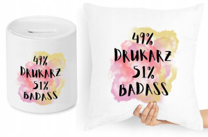 Dla Drukarza Zestaw Poduszka + Skarbonka Prezent