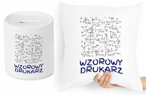 Dla Drukarza Zestaw Poduszka + Skarbonka Prezent