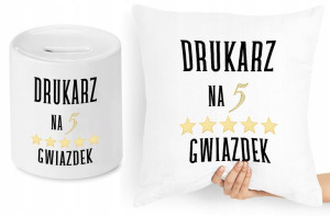 Dla Drukarza Zestaw Poduszka + Skarbonka Prezent