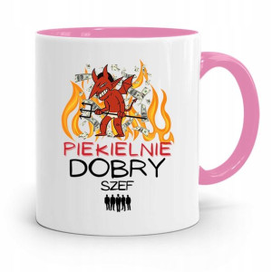 Kubek Różowy Dla Szefa Piekielnie Dobry Szef