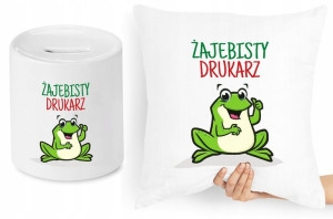 Dla Drukarza Zestaw Poduszka + Skarbonka Prezent