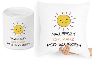 Dla Drukarza Zestaw Poduszka + Skarbonka Prezent