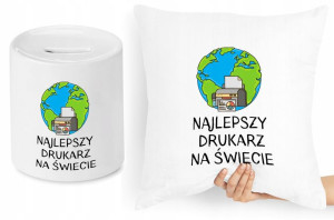 Dla Drukarza Zestaw Poduszka + Skarbonka Prezent