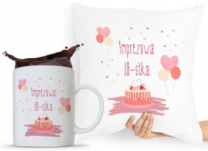 Zestaw Poduszka + Kubek Na Urodziny 18 18te 18-te