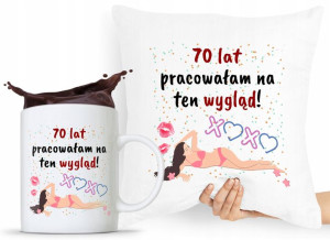 Zestaw Poduszka + Kubek Na Urodziny 70 70te 70-te
