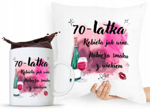 Zestaw Poduszka + Kubek Na Urodziny 70 70te 70-te
