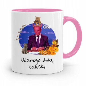 Kubek Różowy Donald Tusk Po Platforma Prezent