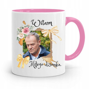 Kubek Różowy Donald Tusk Po Platforma Prezent