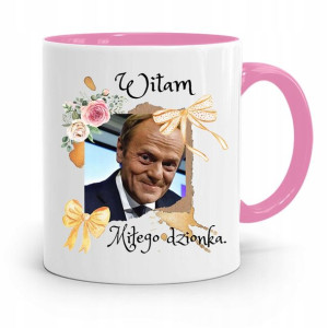 Kubek Różowy Donald Tusk Po Platforma Prezent