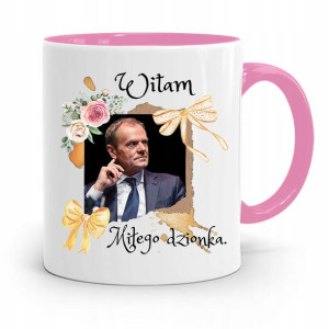 Kubek Różowy Donald Tusk Po Platforma Prezent