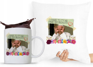 Zestaw Poduszka + Kubek Papież Jan Paweł Papaj