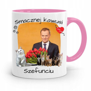 Kubek Różowy Donald Tusk Po Platforma Prezent