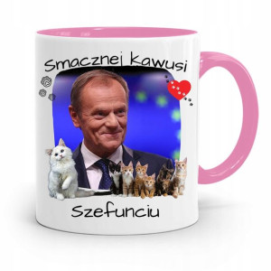 Kubek Różowy Donald Tusk Po Platforma Prezent