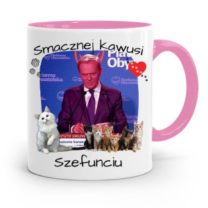 Kubek Różowy Donald Tusk Po Platforma Prezent