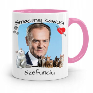 Kubek Różowy Donald Tusk Po Platforma Prezent