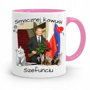 Kubek Różowy Donald Tusk Po Platforma Prezent