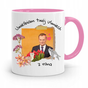 Kubek Różowy Donald Tusk Po Platforma Prezent