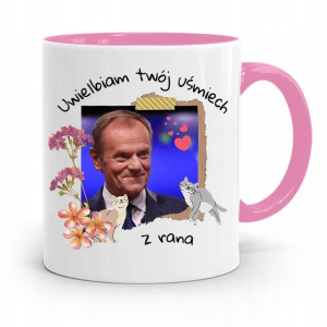 Kubek Różowy Donald Tusk Po Platforma Prezent