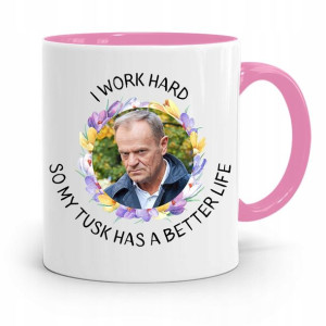 Kubek Różowy Donald Tusk Po Platforma Prezent