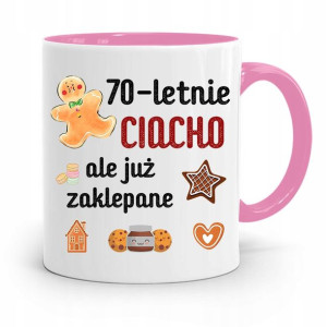Kubek Różowy Idealny Prezent Na Urodziny 70 70te