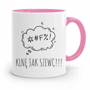 Kubek Różowy Krawca Krawcowej Klnę Jak Szewc