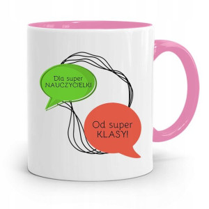 Kubek Różowy Na Dzień Nauczyciela Od Super Klasy