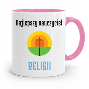 Kubek Różowy Na Dzień Nauczyciela Religii