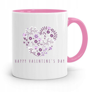 Kubek Różowy Na Walentynki Happy Valentine's Day