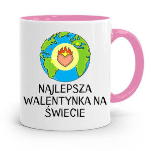 Kubek Różowy Na Walentynki Najlepsza Na Świecie