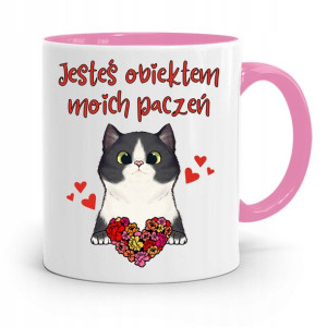 Kubek Różowy Na Walentynki Obiekt Moich Paczeń
