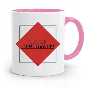 Kubek Różowy Na Walentynki Super Walentynka
