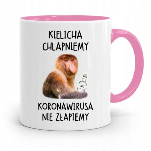 Kubek Różowy Nosacz Janusz Kielicha Chlapniemy