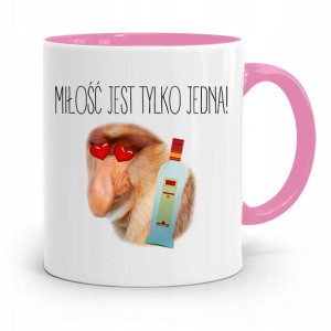 Kubek Różowy Nosacz Janusz Miłość Jest Tylko Jedna