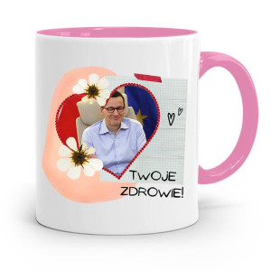 Kubek Różowy Politycy Premier Mateusz Morawiecki