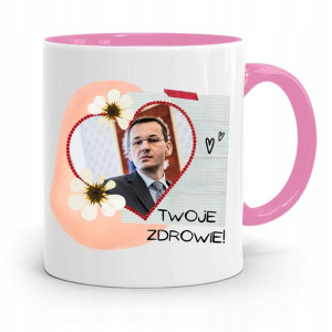Kubek Różowy Politycy Premier Mateusz Morawiecki