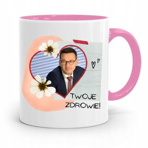 Kubek Różowy Politycy Premier Mateusz Morawiecki