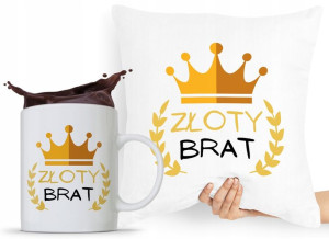Zestaw Poduszka + Kubek Prezent Brata Braciszka