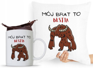 Zestaw Poduszka + Kubek Prezent Brata Braciszka