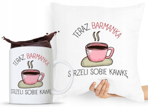 Zestaw Poduszka + Kubek Prezent Dla Barmana