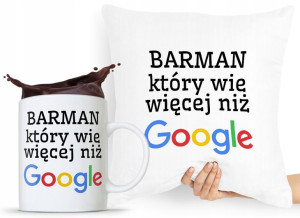 Zestaw Poduszka + Kubek Prezent Dla Barmana