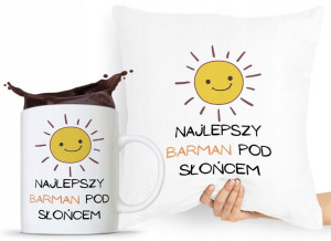 Zestaw Poduszka + Kubek Prezent Dla Barmana