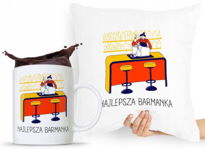 Zestaw Poduszka + Kubek Prezent Dla Barmana