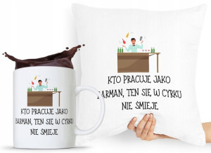 Zestaw Poduszka + Kubek Prezent Dla Barmana