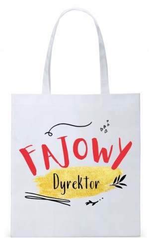 Dla Dyrektora Na Prezent Torba Eco Biała Shopper