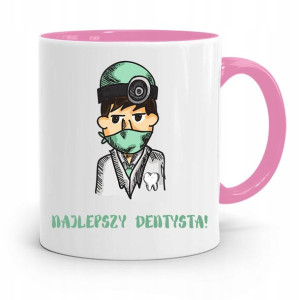 Kubek Różowy Prezent Dentysty Najlepszy Dentysta